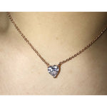 Fashion Romantic Heart Shape Diamond Pendant Necklace For Women
