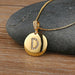 High Quality Women Initial Letter Necklace Gold Charm Pendant Jewelry