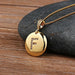 High Quality Women Initial Letter Necklace Gold Charm Pendant Jewelry
