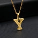 14K Gold Plated Initial Letter Necklace For Men & Women A-Z Alphabet Pendant Necklace