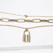Multi Layer Lover Lock Pendant Choker Necklace Steampunk Padlock Collier Best Couple Jewelry