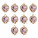 10Pcs/set Crystal Multicolor Heart-Shaped Rhinestones DIY Earrings Pendant Necklaces Jewelry