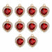 10Pcs/set Crystal Multicolor Heart-Shaped Rhinestones DIY Earrings Pendant Necklaces Jewelry