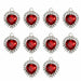 10Pcs/set Crystal Multicolor Heart-Shaped Rhinestones DIY Earrings Pendant Necklaces Jewelry