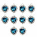 10Pcs/set Crystal Multicolor Heart-Shaped Rhinestones DIY Earrings Pendant Necklaces Jewelry