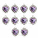 10Pcs/set Crystal Multicolor Heart-Shaped Rhinestones DIY Earrings Pendant Necklaces Jewelry
