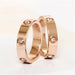 Trendy Stainless Steel Love Rings Women Men Couple CZ Crystal Rings Jewelry