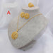18K Gold Plated Jewelry Sets Women Party Wedding Necklace Earrings Ring Jewelry set