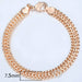 Men Women Jewelry Set Rose Gold Bracelet Necklace Jewelry Set