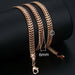 Men Women Jewelry Set Rose Gold Bracelet Necklace Jewelry Set