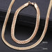 Men Women Jewelry Set Rose Gold Bracelet Necklace Jewelry Set