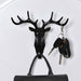 Deer Head Wall Hanging Hook Clothes Hat Key Deer Horns Hanger Wall Decoration