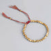 Handmade Tibetan Buddhist Braided Cotton Copper Beads Lucky Bracelet Jewelry