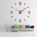 Large Wall Clock Quartz 3D DIY Wall Clock Acrylic Mirror Stickers Oversize Home Decor