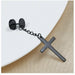 Punk Gothic Stainless Steel Stud Earrings Cross Round Dumbbell Fashion Unisex Jewelry