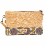 Natural Cork Designer Pattern Women Envelope Clutch Handbags