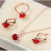 Bridal Necklace Earrings Ring Wedding Crystal Women Fashion Jewelry Set