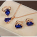 Bridal Necklace Earrings Ring Wedding Crystal Women Fashion Jewelry Set