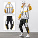 Hip Hop Work Wear Men's Jacket & Pant 2PCs Set Tracksuit Clothing