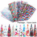 Retro Nail Foil for Manicure UV Gel Polish Adhesive Stickers Colorful Flowers Design