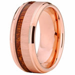 Fashion Luxury Tungsten Carbide Wood Stainless Steel Ring Wedding Jewelry