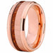 Fashion Luxury Tungsten Carbide Wood Stainless Steel Ring Wedding Jewelry