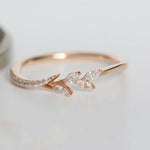 Women Vintage Floral Crystal Rings Rhinestone Wedding Engagement Fashion Jewelry