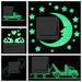 Luminous Glow In The Dark Switch Sticker Fluorescent Fairy Moon Stars Sticker Home Decor