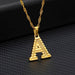 14K Gold Plated Initial Letter Necklace For Men & Women A-Z Alphabet Pendant Necklace