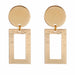 Geometric Big Round Clip Earrings Gold Silver Plated Hollow Fashion Women jewelry