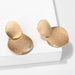 Geometric Big Round Clip Earrings Gold Silver Plated Hollow Fashion Women jewelry