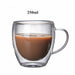 Double Wall Glass Coffee Tea Cups Heat Resistant Transparent Mug