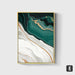 Modern Abstract Gold Foil Lines Green Canvas Art Paintings Wall Poster Home Decor