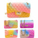 Women Jelly Chain Bag Ladies Rainbow PVC Bag Shoulder Handbag