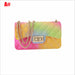 Women Jelly Chain Bag Ladies Rainbow PVC Bag Shoulder Handbag