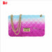 Women Jelly Chain Bag Ladies Rainbow PVC Bag Shoulder Handbag