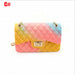 Women Jelly Chain Bag Ladies Rainbow PVC Bag Shoulder Handbag