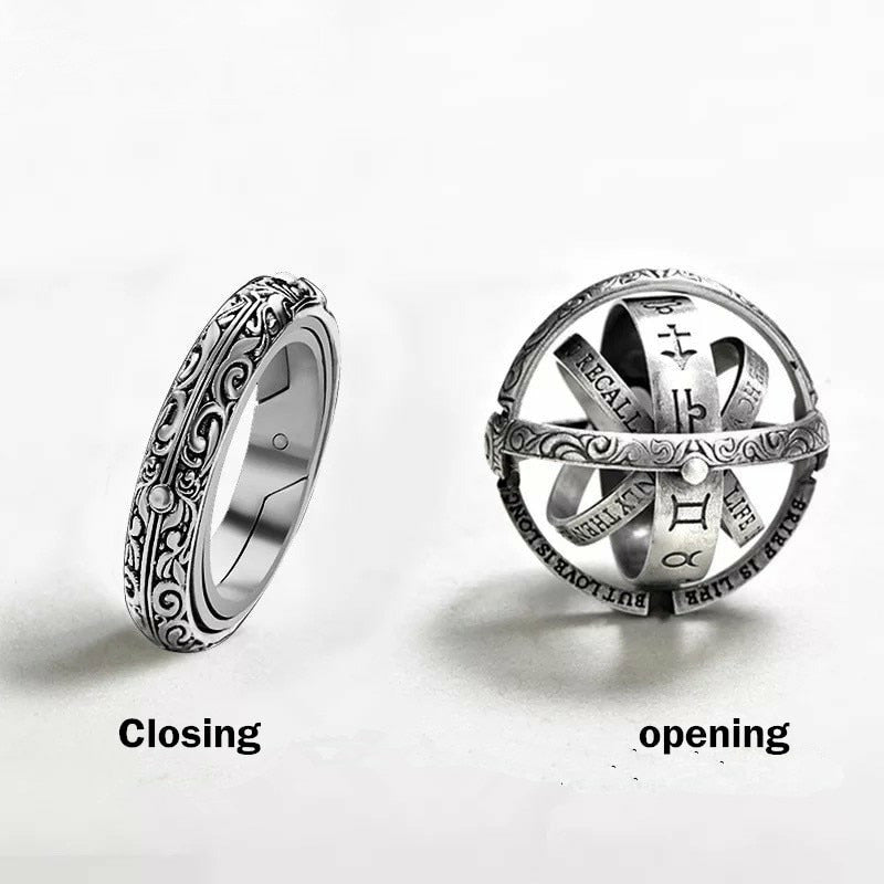 Vintage Astronomical Ball Rings Creative Complex Rotating Cosmic Ring ...
