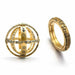 Vintage Astronomical Ball Rings Women Men Creative Complex Rotating Cosmic Ring