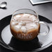 Letter Printed Transparent Cup Creative Glass Coffee Tea Milk Mug