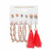 Tassel Acrylic Earrings Bohemian Geometric Drop Earrings Set Women Jewelry