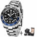 Luxury Men Mechanical Wristwatch Sapphire Glass Stainless Steel GMT Brand Men Watches