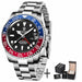 Luxury Men Mechanical Wristwatch Sapphire Glass Stainless Steel GMT Brand Men Watches