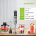 4-in-1 Stainless Steel Hand Stick Blender Mixer 500ml Chopper Whisk 800ml Smoothie Cup