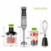 4-in-1 Stainless Steel Hand Stick Blender Mixer 500ml Chopper Whisk 800ml Smoothie Cup