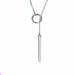 New Arrivals Sterling Silver Long Circle Pendant Necklace Jewelry For Women