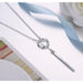 New Arrivals Sterling Silver Long Circle Pendant Necklace Jewelry For Women