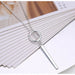 New Arrivals Sterling Silver Long Circle Pendant Necklace Jewelry For Women