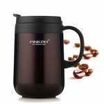 Stainless Steel Thermos Mugs Office Cup With Handle With Lid Insulated Thermos Mug