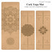 Natural Cork TPE Yoga Mat Non-slip Pilates Fitness Sports Training Pads